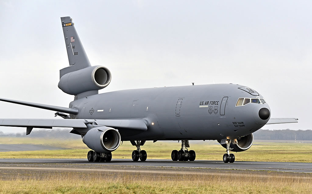 U.S. Air Force Mc Donnell-Douglas KC10, AMC 50030, at Châteauroux-Centre "Marcel Dassault" Airport in France in 2018